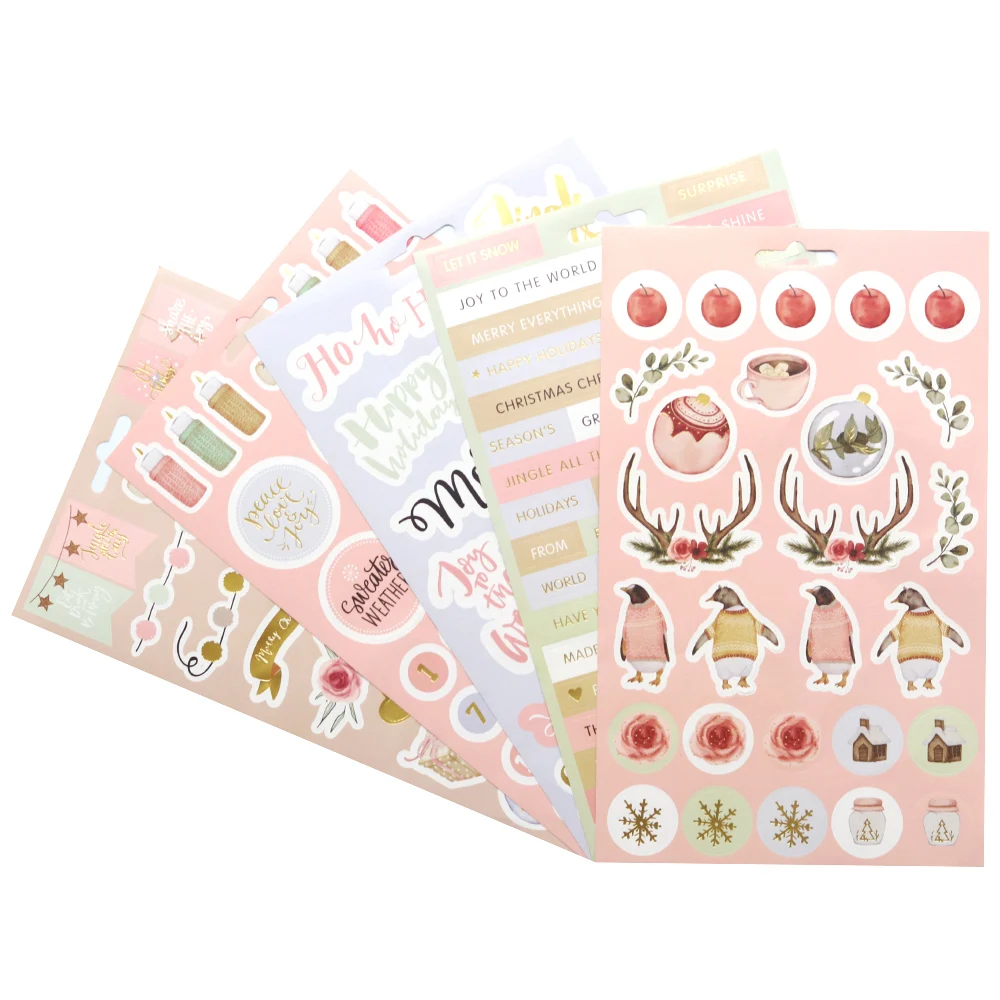 Creative Path 14-delige set voor scrapbooking, doe-het-zelf knutselprojecten, decoratieve papieren, stansmessen, stickers, stansmessen voor journaling, complete set.