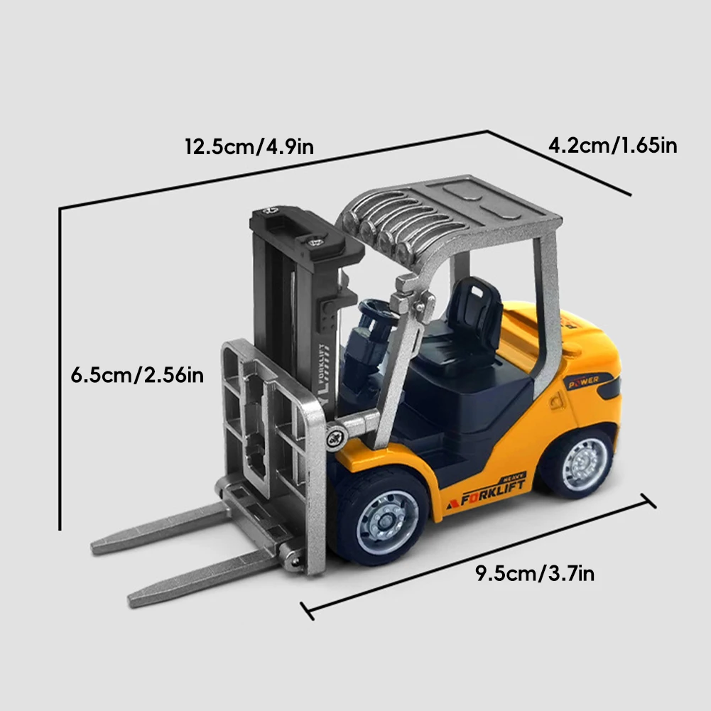 Chariot élévateur en alliage télécommandé 1:64, véhicule d'ingénierie, jouets de table, chariot élévateur RC, modèle de Collection, cadeau pour garçons