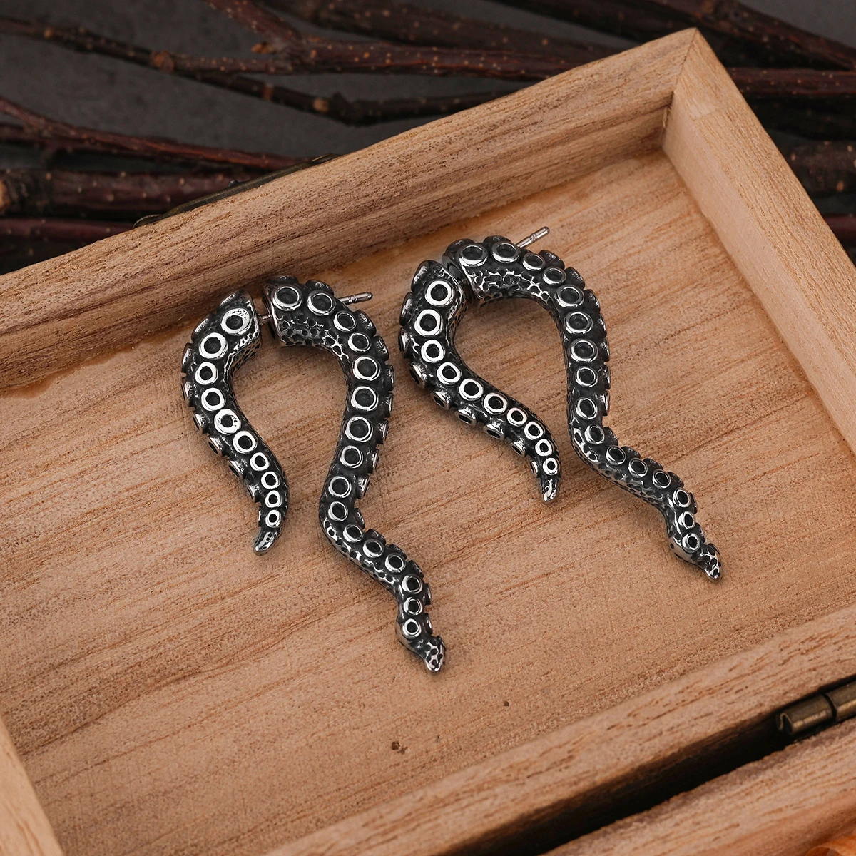 Kreative Design Octopus Füße Tropfen Ohrring Männer Frauen Punk Hip Hop Eardrop Schmuck Qualität Edelstahl Ohrringe Geschenk