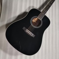 black D35 cash dreadnought acoustic electric guitar johnny