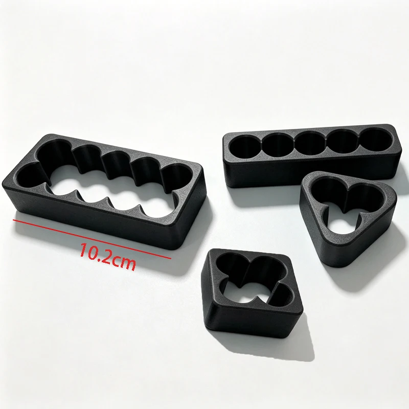 4-Piece Set of 18650 Battery Spot Welding Fixtures, 3/4/5/10 String Battery Connection Plate Spot Welding Jigs, Universal 18650 Battery Assembly Mold