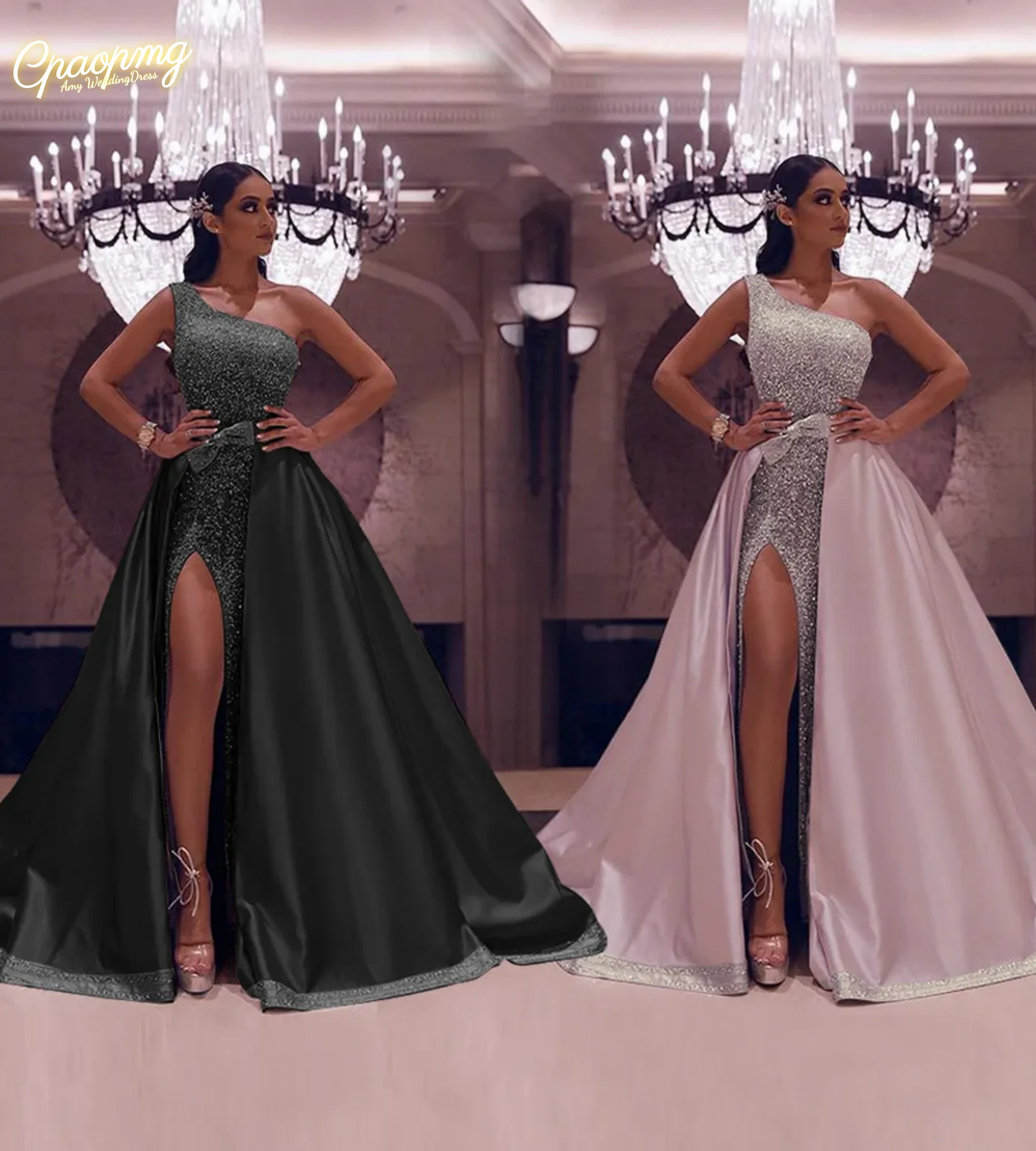 Personalizado nova moda feminina temperamento novo ombro esfregar chão vestido longo vestido de noite vestido longo