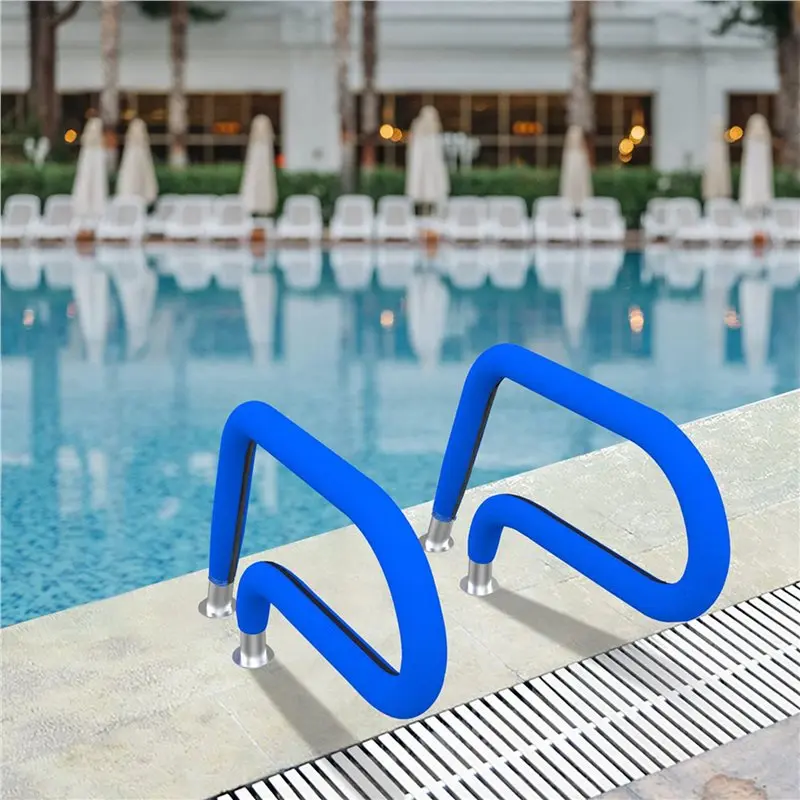 【EFFICIENT 】3X Pool Railing Covers-4 Feet Zippered Swimming Pool Handrail Covers-Hand Grip Rail Slip Cover For Pool Ladder Handl