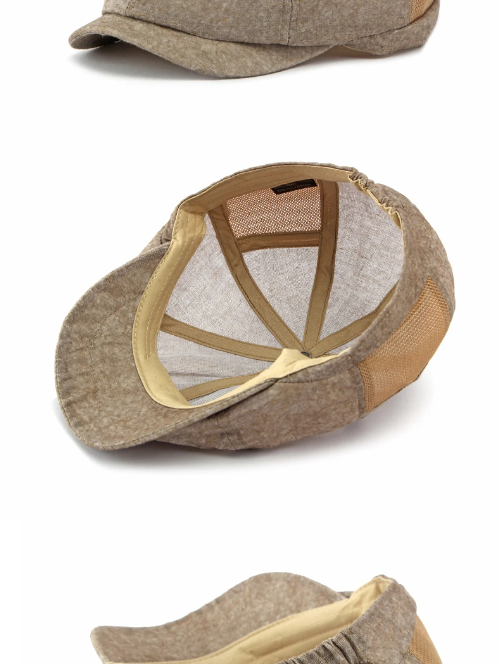 HT5110 Baskenmützen Neue Frühjahr-Sommer-Kappe für Herren und Damen Künstler-Achteck-Baskenmütze Verstellbare Mesh-Ivy-Flatcap Atmungsaktive Leinen-Baskenmütze – Detail 13