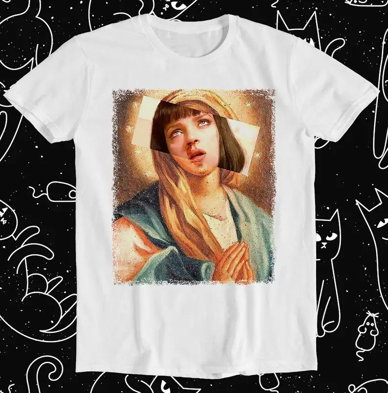 

Mona Lisa Da Vinci Uma Thurman TV Cult Movie Retro Funny Meme Gift Tee T Shirt 1231