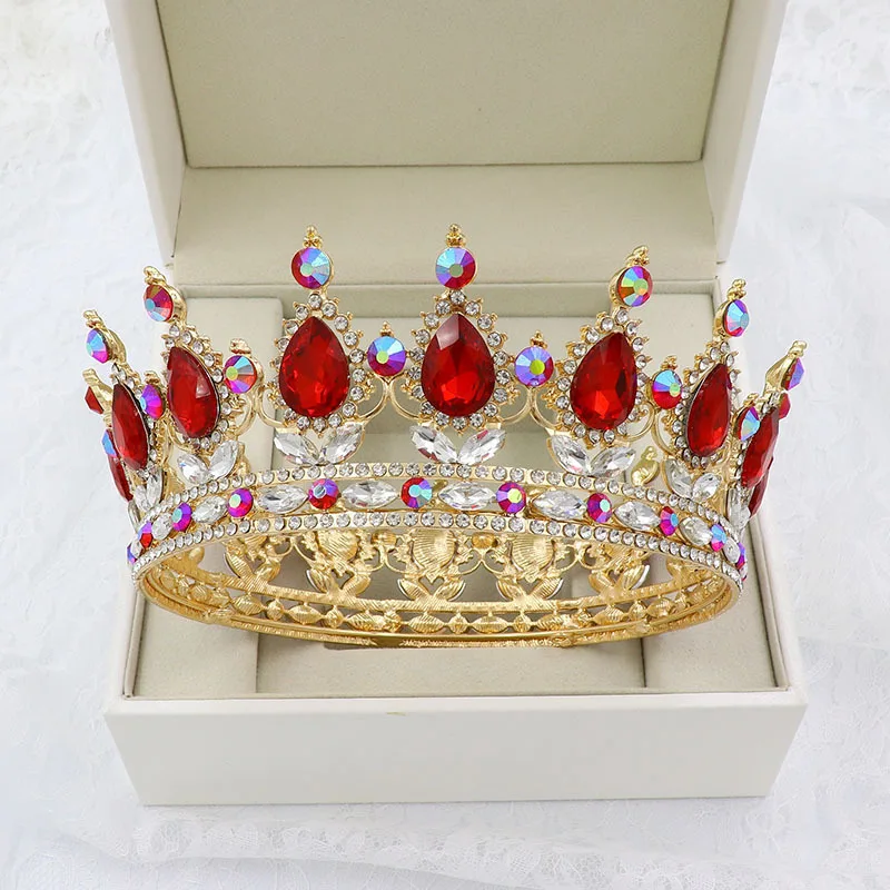 

Vintage Crystal Royal Queen King Headdress and Crown Men's/Women's Pageant Ball Crown Hair Accessories Hair Wedding Accessories
