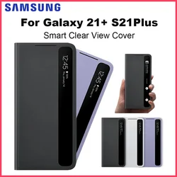 Original For Samsung Galaxy S21+ Mirror Cover Clear View Phone Case for Galaxy S21+ S21Plus S-View Flip Cover Intelligent Cases