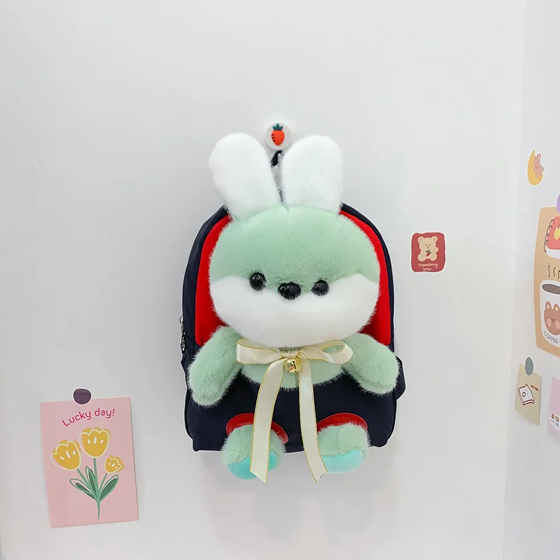 New Cartoon Cute Backpack child girl Lovely Rabbit Small school bags Detachable toy backpack for kids Hot kindergarten bag girls