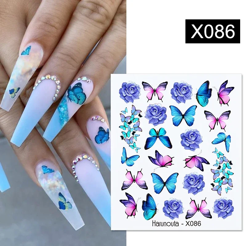 

Geometric Color Block Line Leaf Flower Water Decal Sticker Spring Simple DIY Slider For Manicuring Nail Art Watermarks