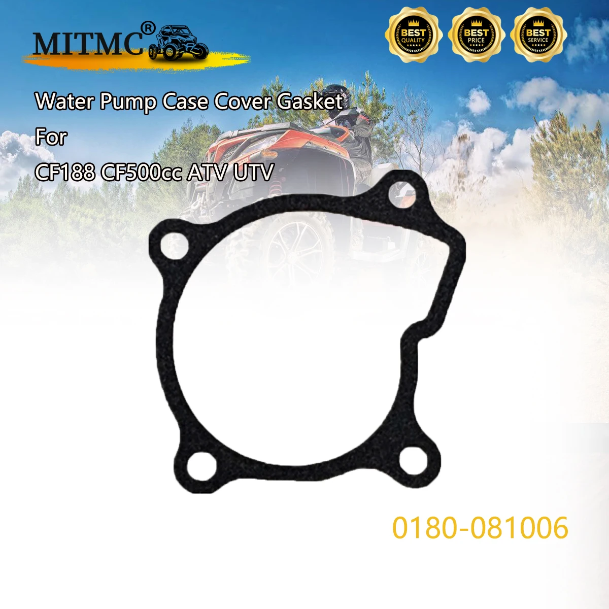 Water Pump Case Cover Gasket for CF188 CF500cc ATV UTV Go Karts engine spare part 0180-081006