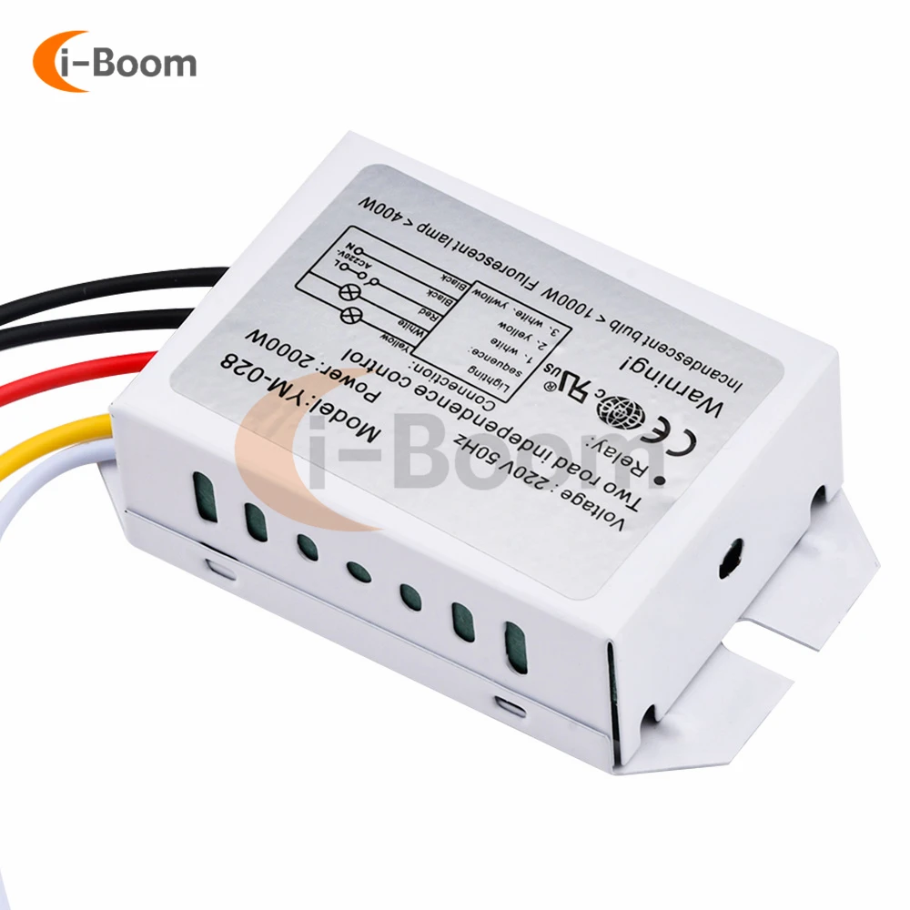 AC 220V 2 Ways Digital Subsection Switch 2000W for Ceiling Light Independence Control Section Switch Piecewise Switch