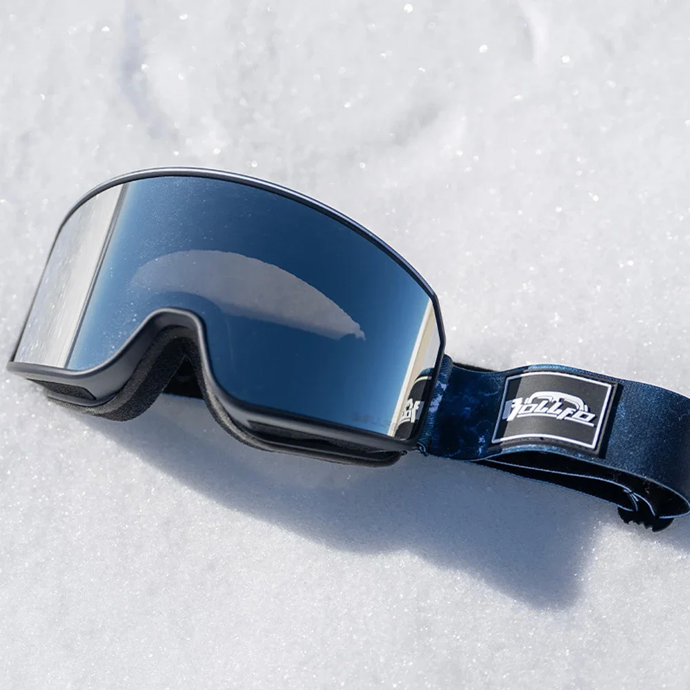 

Лыжные очки с двухслойными мужскими и женскими лыжными противотуманными очками UV400 для сноуборда, зимние очки для снегохода, спортивные лыжные очки, чехол для очков