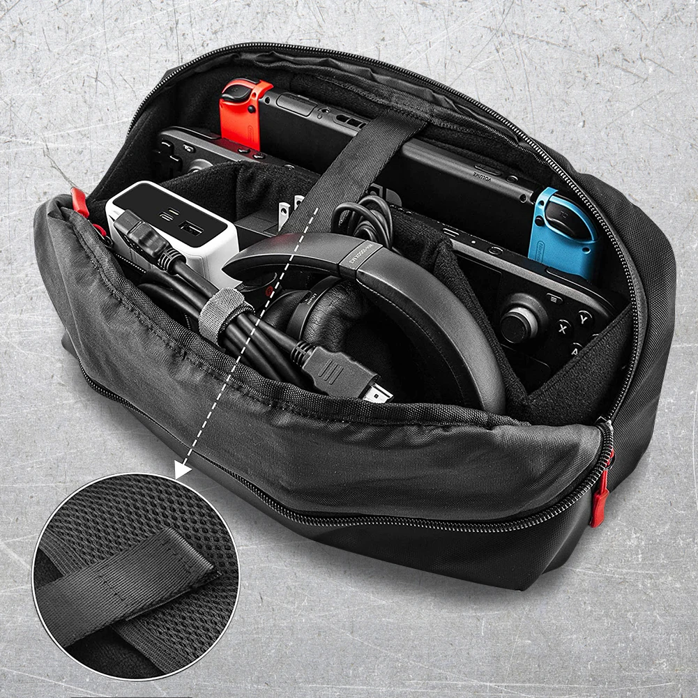 Game Console Storage Bag 900D Oxford Cloth Crossbody Suitcase Double Zipper Large-capacity Scratchproof for Steam Deck Switch
