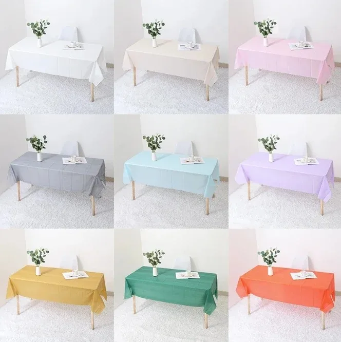 

Nordic Solid Color Tablecloth Waterproof Rectangular Desk Cover for Spring Picnic Dining Room Kitchen Birthday Party Decor