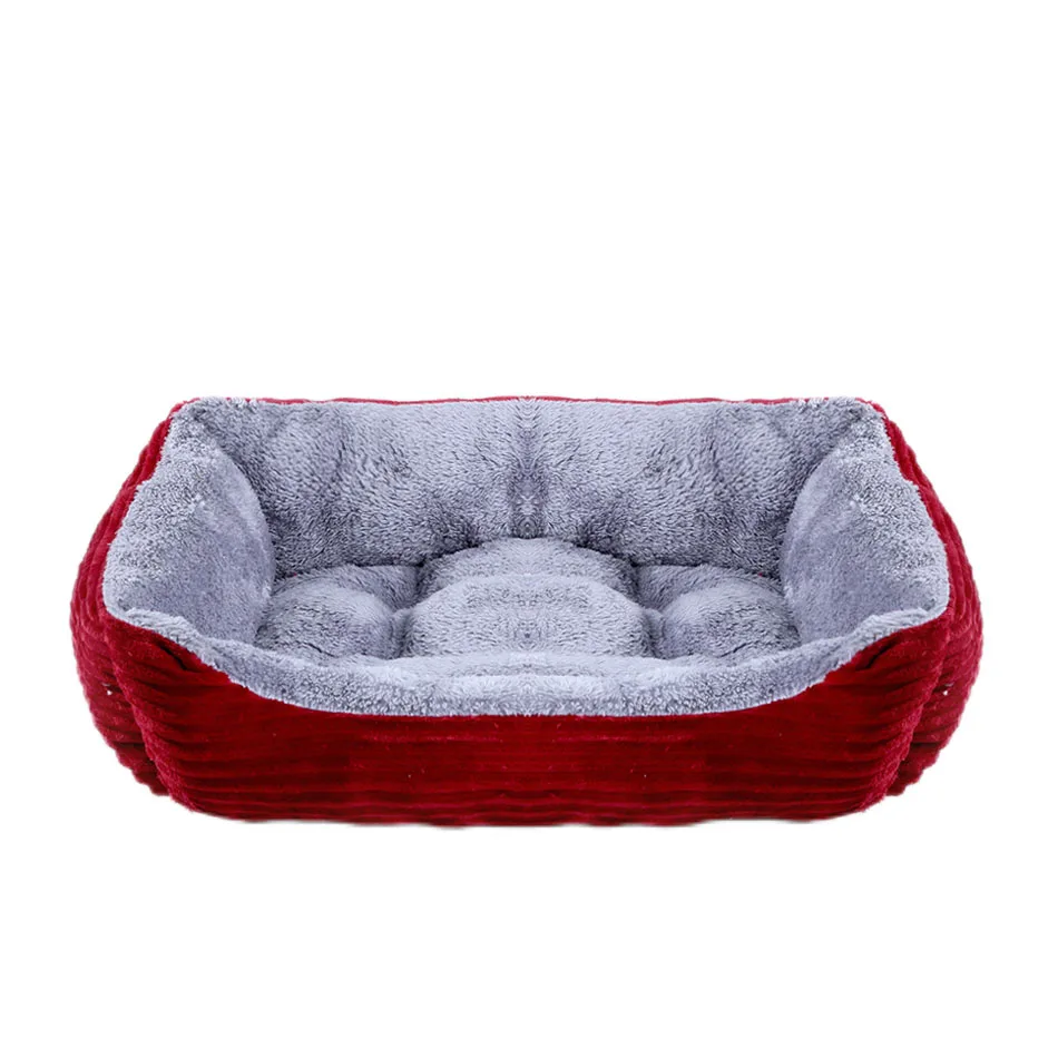 Square Dog Beds Puppy Soft Plush Sofa Bed Pet Accessories Large Dog Kennel Mat Pet Cat Dog Bed Sleep Cushion