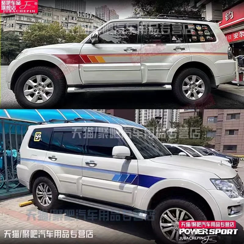 Car sticker FOR Mitsubishi pajero sport V97 V93 V73 V75 body decoration modification Decal sports film accessories