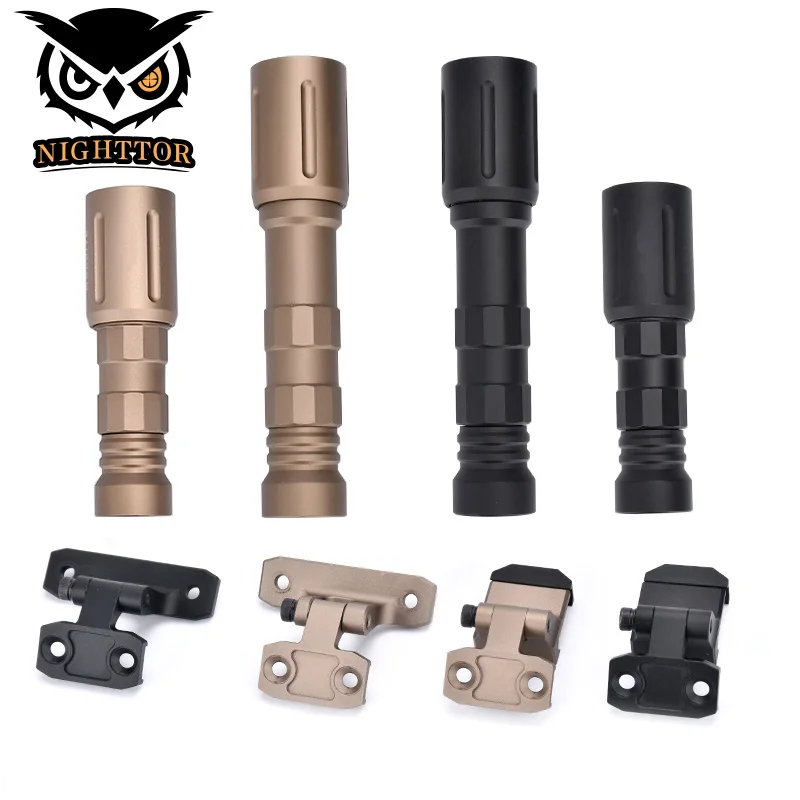 

WADSN Airsoft LED Lighting Tactical Flashlight With Metal CNC Folding Stand Tail Cover Switch Original Marking Scout Light