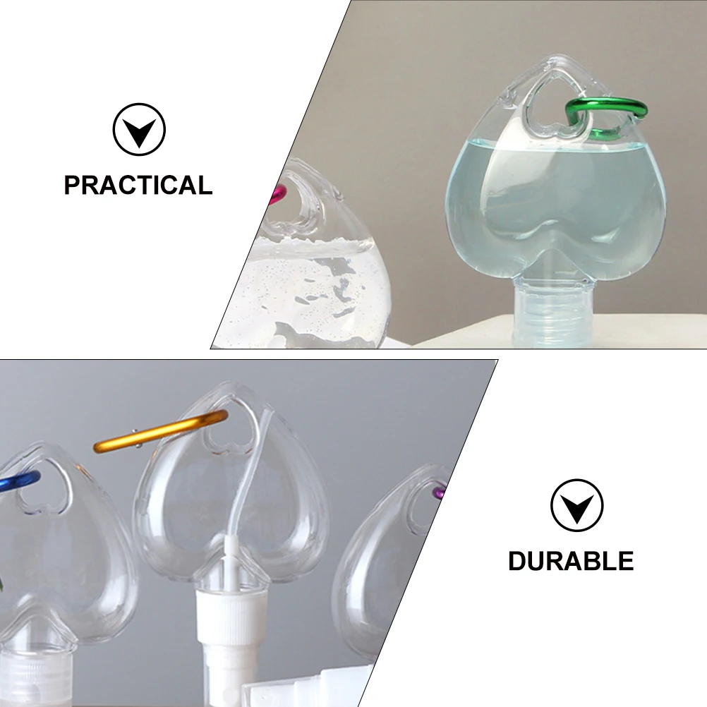 5 szt. butelek z haczykiem do wielokrotnego napełniania, 50 ml, pojemniki do przechowywania płynów w podróży, puste plastikowe butelki do podpakowywania kosmetyków, zestaw.