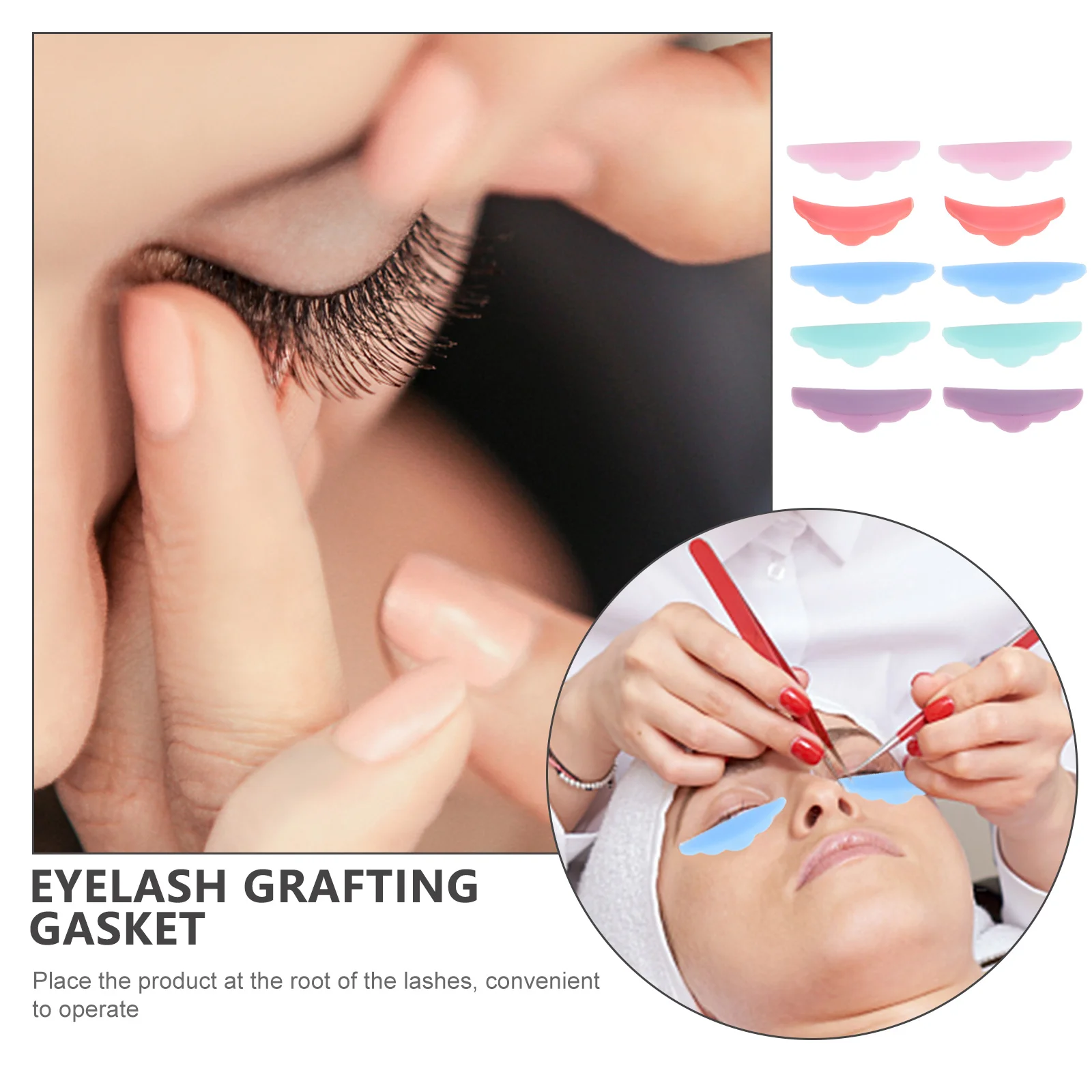 

10 Pairs Grafting Eyelash Spacer Extension for Extensions Curler Pads Silica Gel Lift