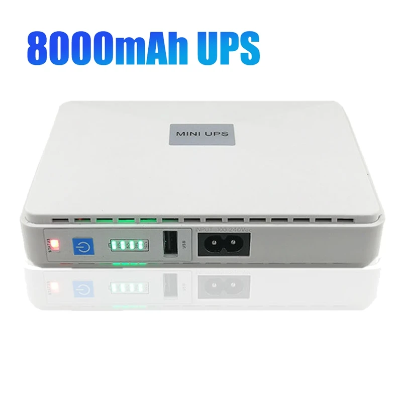 مصدر طاقة غير متقطع 9 فولت 12 فولت ، جهاز UPS POE الصغير ، بطارية احتياطية 15 فولت 24 فولت ، سعة كبيرة لجهاز توجيه WiFi ، CCTV