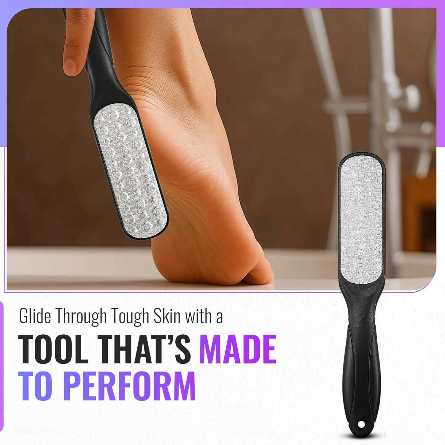 1/2pcs Callus Remover Tool, 304 Stainless Steel Foot File, Double Sided Pedicure Rasp for Hard Skin, Home Salon Use