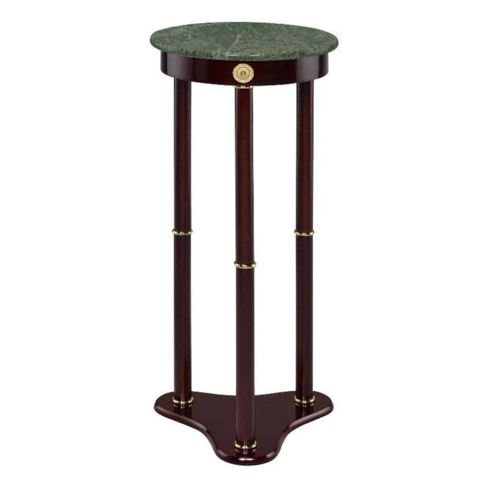 

US Edie Round Marble Top Accent Table Merlot