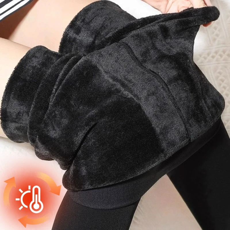 طماق الشتاء الملونة للنساء الفتيات الدافئة يغطي الرجل بلون المخملية عالية الخصر جوارب لينة بسط جوارب طويلة الموضة #2