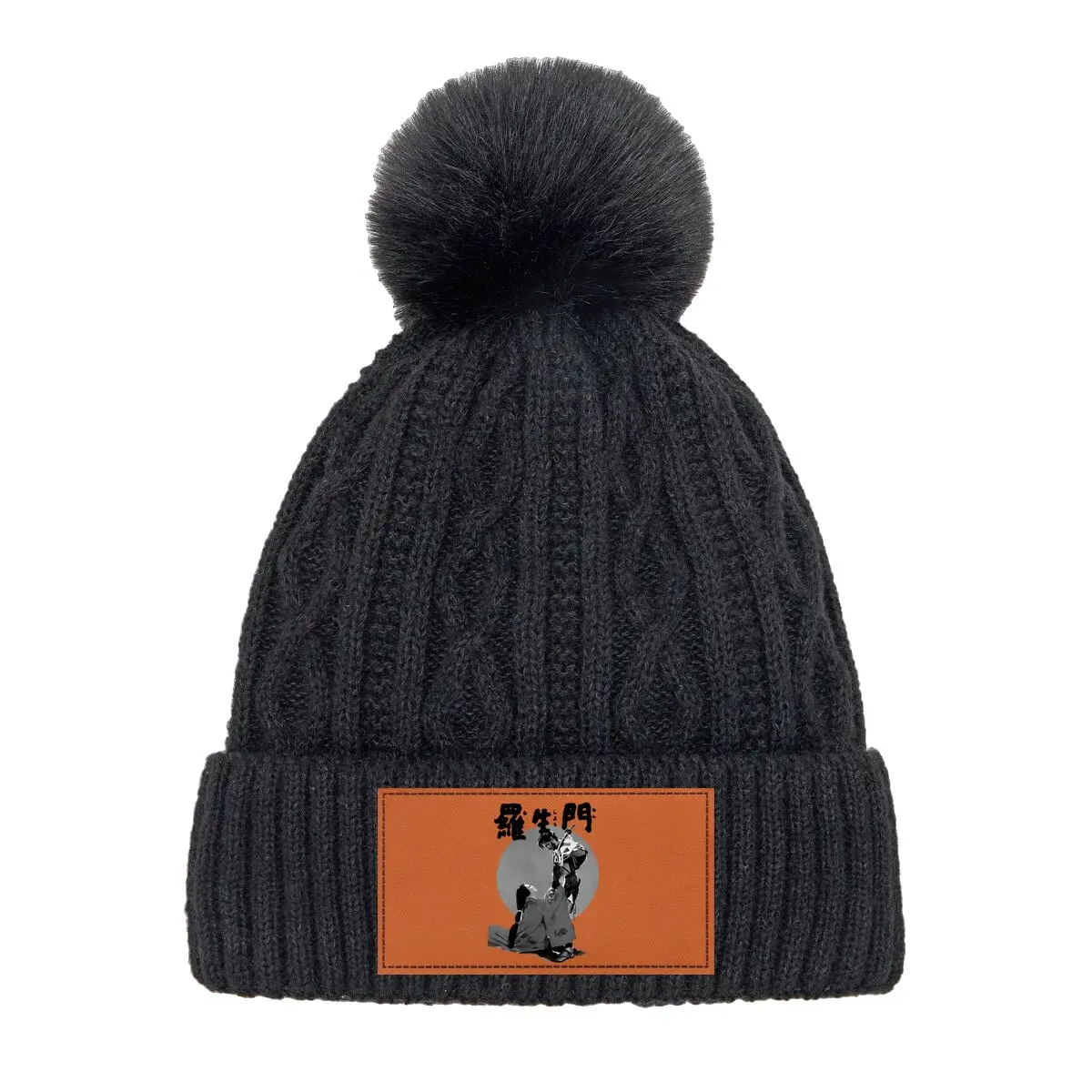 

Rashomon Tale Twists Truth Warm Pompom Hat Soft Knit for Office Daily Commute