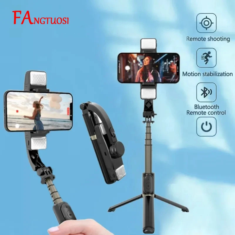 FANGTUOSI NEW Handheld Gimbal Smartphone Bluetooth Handheld Stabilizer With Selfie Stick Tripod  Folding Gimbal For Smartphone