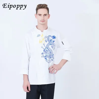 High quanlity Hotel Chef Uniform short and Long Sleeved Chef Jacket Restaurant Waiter Kitchen Uniform Cooking Clothing 3 colors