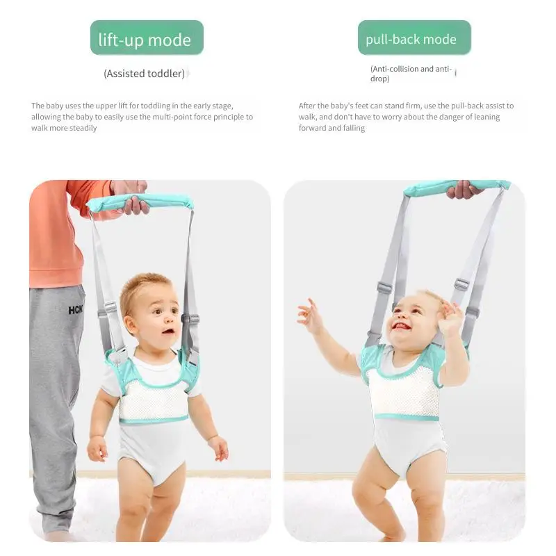 Cinturón para caminar para bebé, protección de cintura para caminar, antipellizco, cuerda de tracción anticaída para bebé, ligero y transpirable, verano