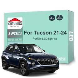 11Pcs Cars Accessories For Hyundai Tucson NX4 2021 2022 2023 2024 Canbus Dome Trunk License Plate LED Interior Light Bulb Tools