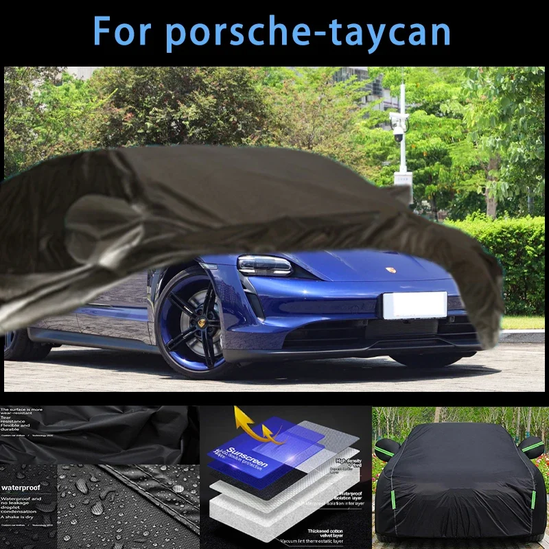 For porsche-taycan  Outdoor Protection Full Car Covers Snow Cover Sunshade Waterproof Dustproof Exterior Car accessories