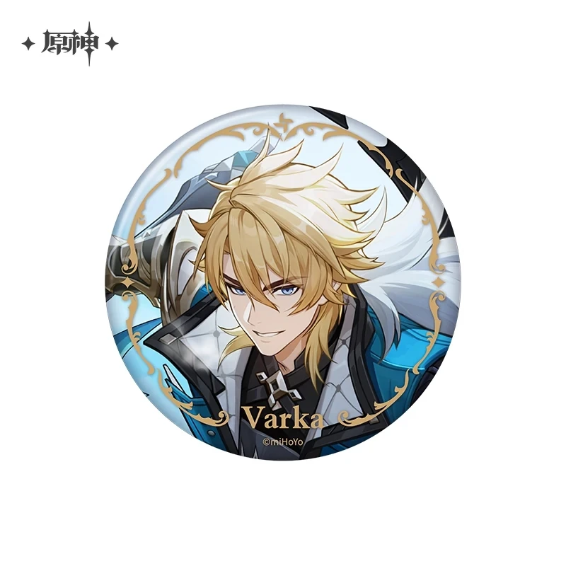 Genshin Impact Official Cosplay Varka The Catching the Wind Traveler Series Badge Acrylic Ornaments Colored Paper
