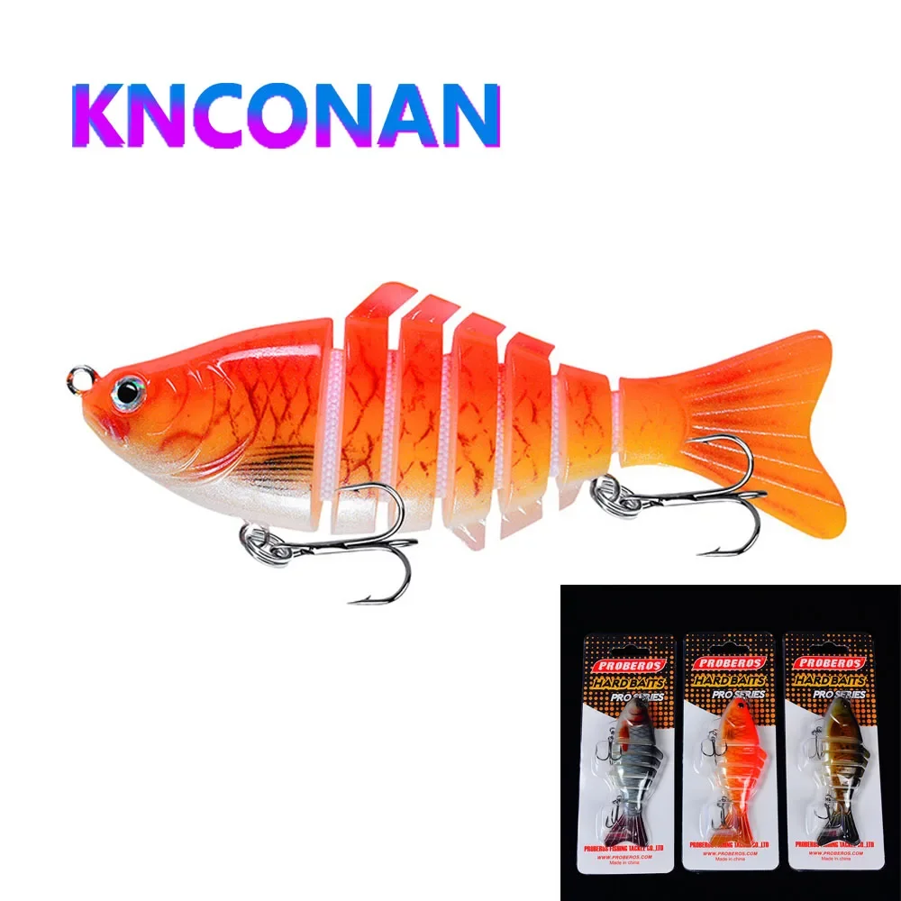 15.5g Multi-Jointed Sinking Wobblers,Realistic 7 Segments Fishing Lures with Enhanced Action Lifelike Movement,Outdoor fishing