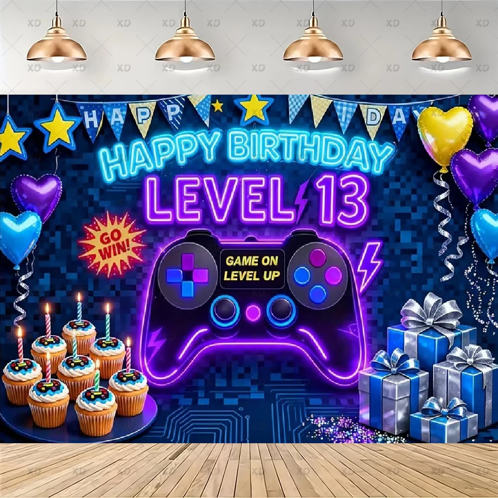 ゲームゾーン ゲーマー誕生日背景 カラフルなバルーンと紙吹雪 - Esports Gaming Photo のレビューと価格