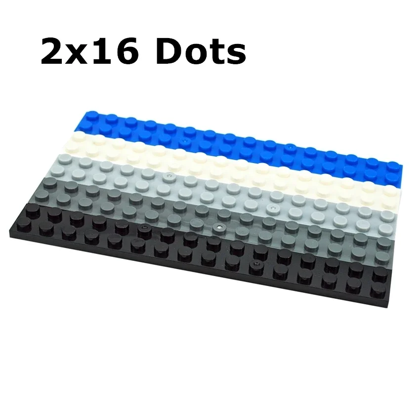 DIY Bouwstenen Dunne Figuren Bricks Plaat 12 STKS 2x16 Dots Educatief Creatieve Maat Compatibel Met 4282 Speelgoed