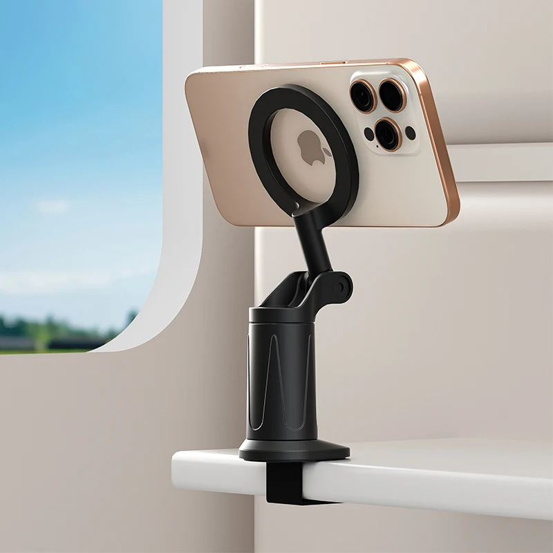 

Магнитный держатель для мобильного телефона в самолете, портативное необходимое для путешествий, гибкое вращение, крепление для телефона в самолете без помощи рук для iPhone 16