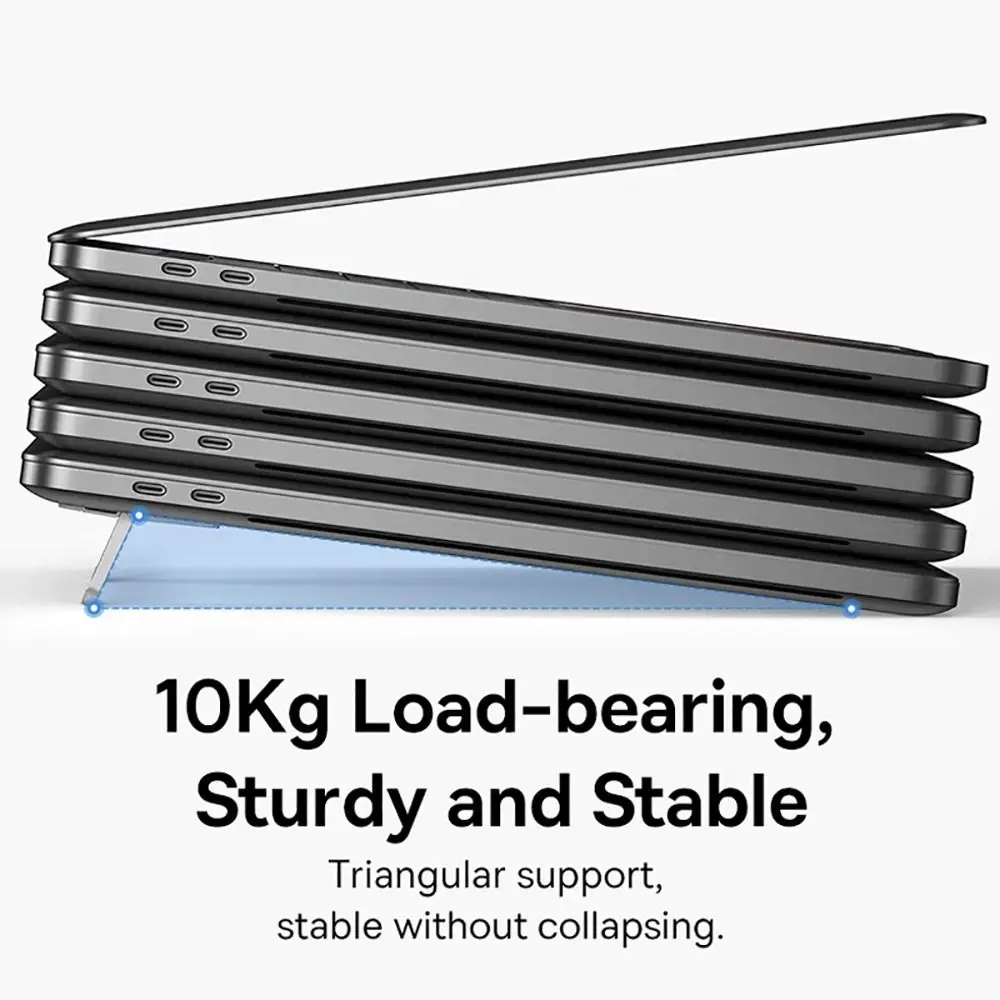 1 Pair Aluminium Alloy Laptop Stand Home Foldable Invisible Support Universal Non-slip Notebook Bracket for HP/Dell/Lenovo