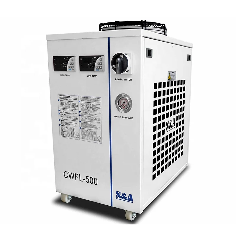 S&A CWFL-500 500W 0.5KW Cooling Systems Metal Fiber Laser Cutting Machine Water Chiller