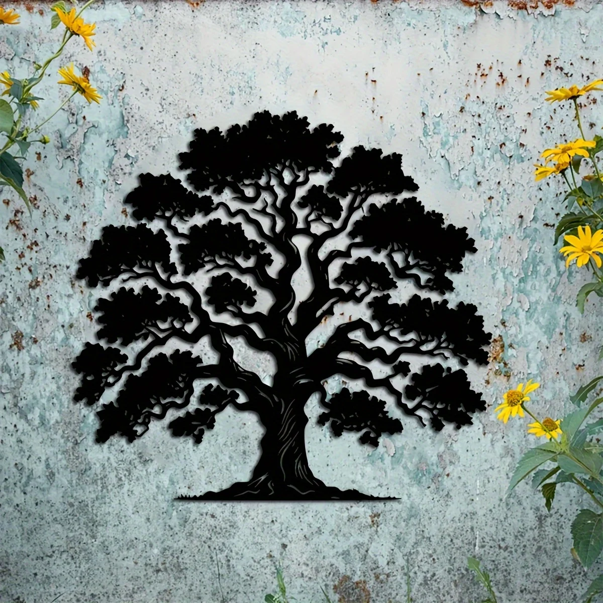 CIFBUY Iron Tree of Life Wall Art Metal Plant Lover Gift Forest Home Balcony Decor Indoor Outdoor Housewarming Present Decor