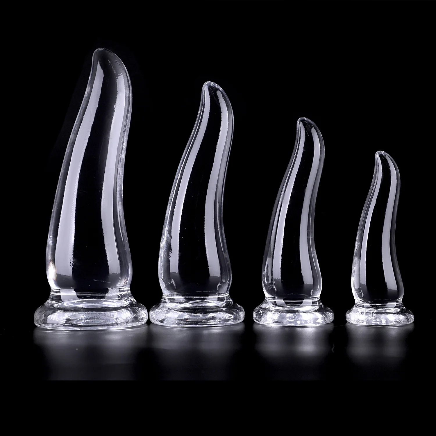 

Bull horn pointed anal plug for men and women to wear when going out, vestibular masturbators, anal plugs, high transparency TPE