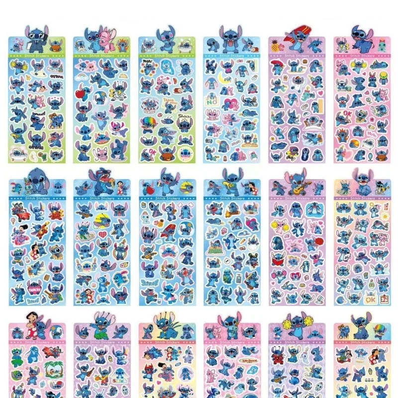 10 pcs/lot Disney Stitch Laser Sticker Cute Stationery Scrapbooking DIY Diary Decorative Stickers Album Stick School Supplies