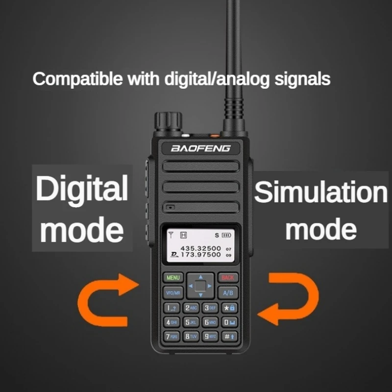 Original Baofeng DR-1801 Digital Walkie-talkie Long Distance Call Construction Site Hotel Dual-section Handheld Outdoor Intercom