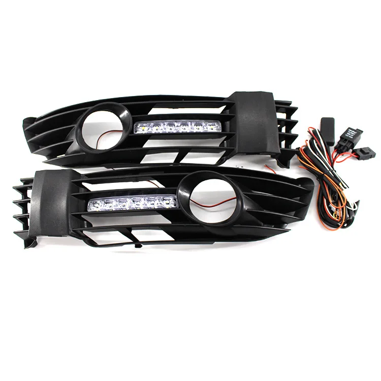 

Applicable to 01-05 Volkswagen Passat B6 Maiteng fog light frame with LED daytime running light under the net grille wholesale