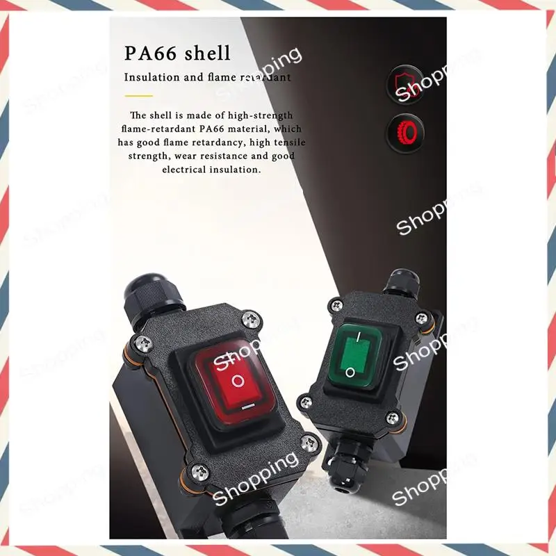 M20K Schiffstyp Wasserdichter Schalter mit IP65 Shell Rocker Elektrische Ausrüstung EIN/AUS mit LED-Licht-Netzschalter (C) Langlebig