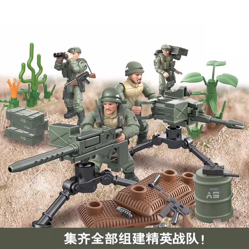 2024 World War 2 W2 Army Military Soldiers SWAT Special Force Figures Model Building Blocks Bricks Children\'s Toys Gift