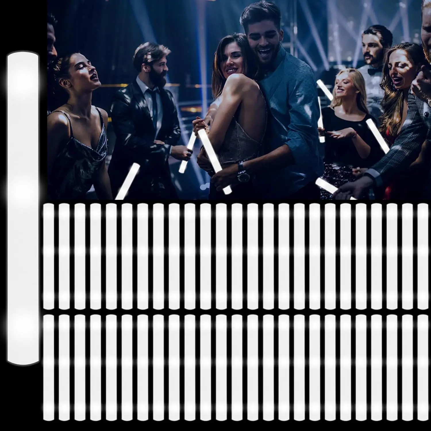 

Набор из 60 светящихся пенопластовых палочек с 3 режимами мигания, праздничные принадлежности для Дня святого Валентина, 4 июля, свадеб, дней рождения, концертов