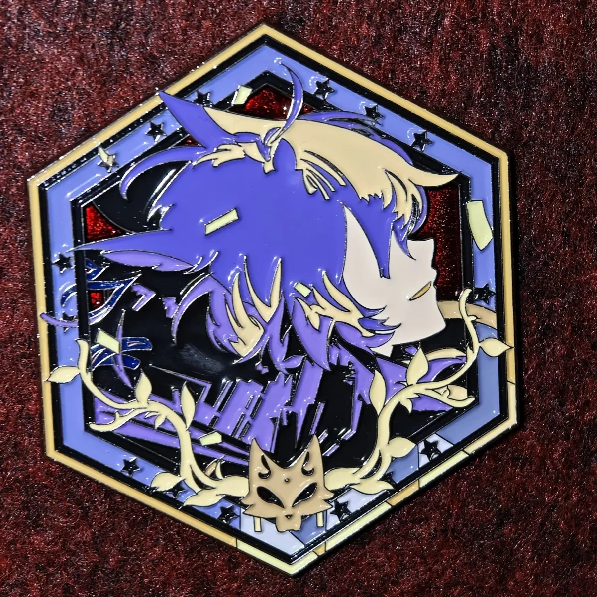 لعبة الفرسان لابلاند ديكادنزا دبليو تأثيري أنيمي Q نسخة أرقام شارة معدنية بروش قلادة اكسسوارات هدية الكريسماس