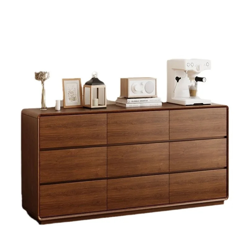 

Living room six buckets four buckets nine buckets chest large capacity bedroom wall solid wood frame storage side cabinet